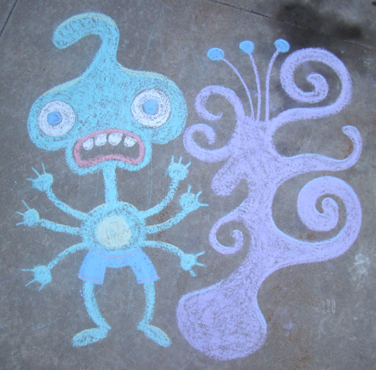 Chalk Alien and Plant